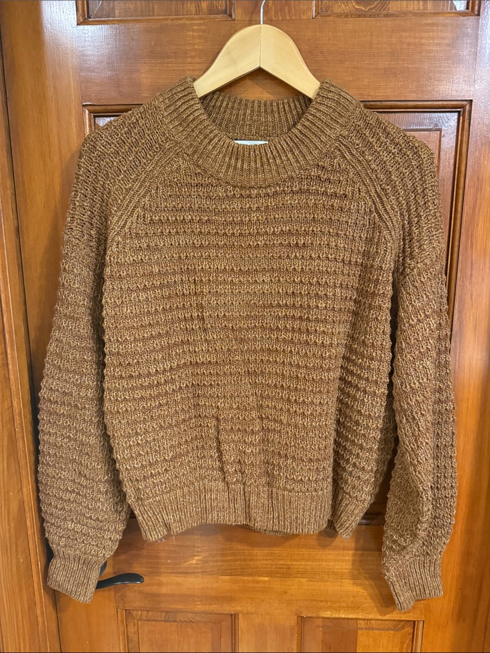 Universal Thread Rust Brown Textured Crewneck Sweater